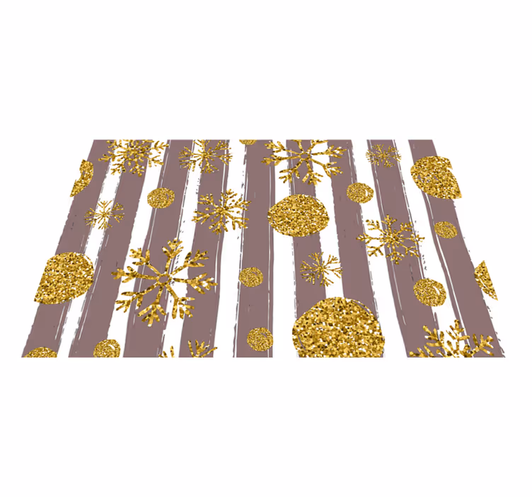 Tischset weihnachten mit festlichen goldenen schneeflocken - TenStickers