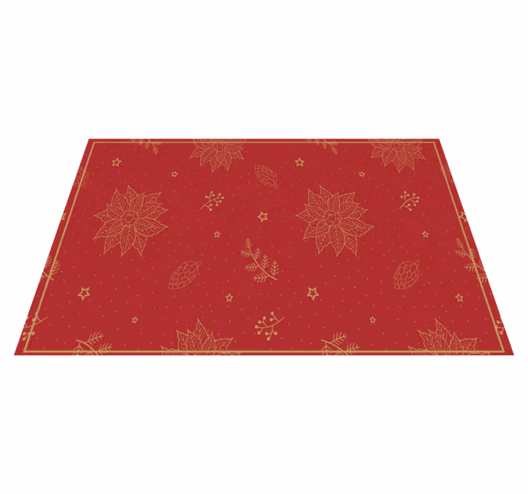 Tischset weihnachten mit festlichem blumenmuster - TenStickers