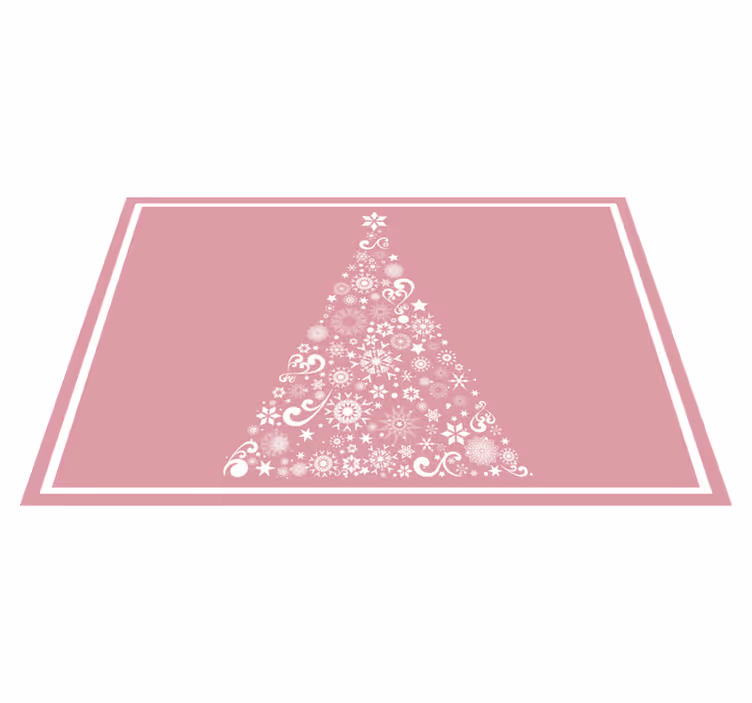 Tischset Weihnachten Festlicher baum auf rosa - TenStickers
