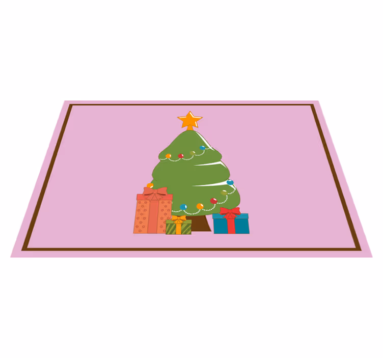 Tischset weihnachten bunter weihnachtsbaum - TenStickers