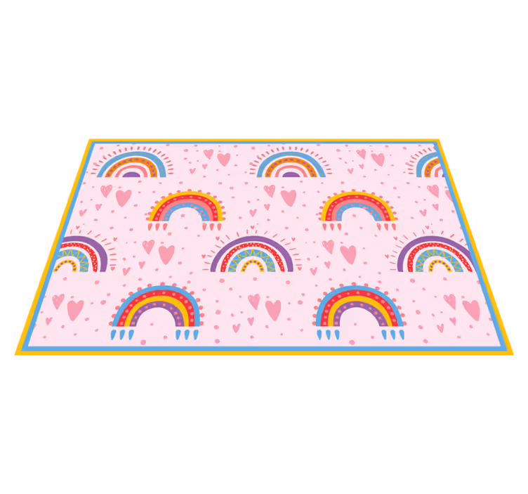 Tischset kinder mit lebhaften regenbogenmotiven - TenStickers
