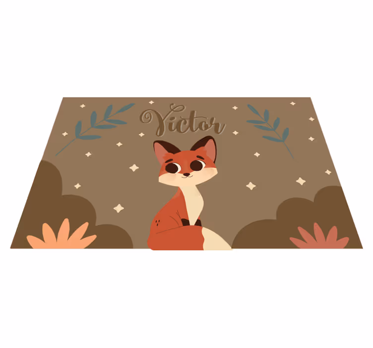 Tischset kinder niedlicher fuchs charakter - TenStickers