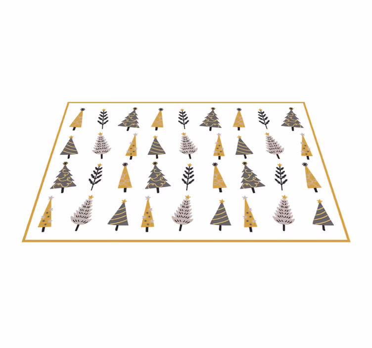 Tischset Weihnachten Bunte weihnachtsbäume set - TenStickers