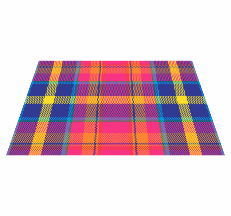 Tischset textur buntes karomuster - TenStickers