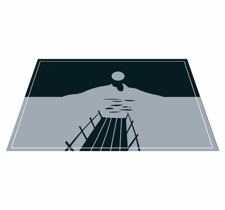 Tischset modern brücke über wasser - TenStickers