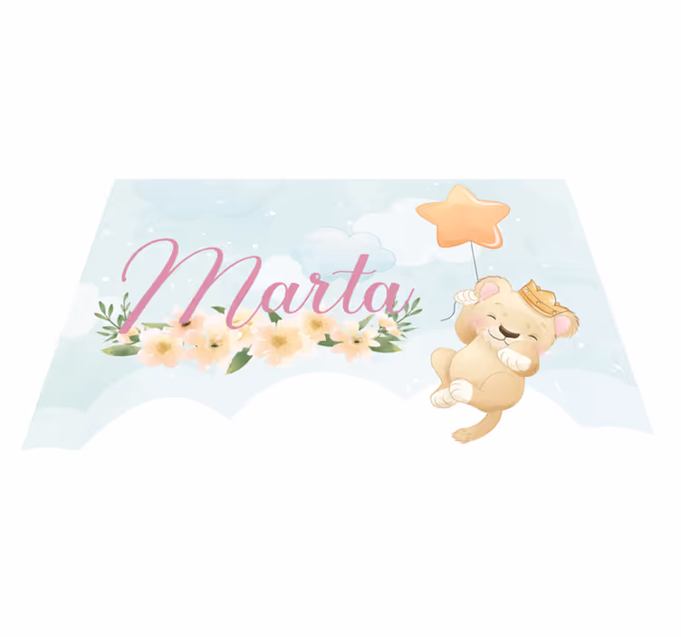 Tischset kinder süßer löwe mit ballon - TenStickers