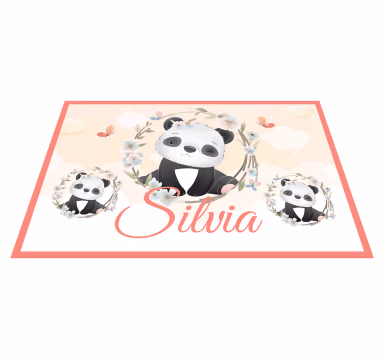 Tischset kinder panda arrangement zauberhaft - TenStickers