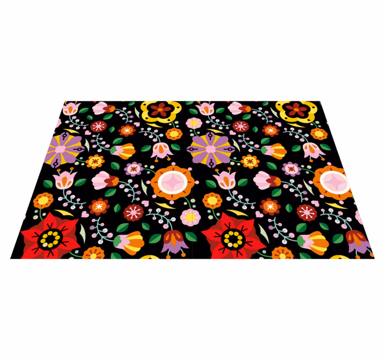 Tischsets originell mit lebhaften blumenmotiven - TenStickers