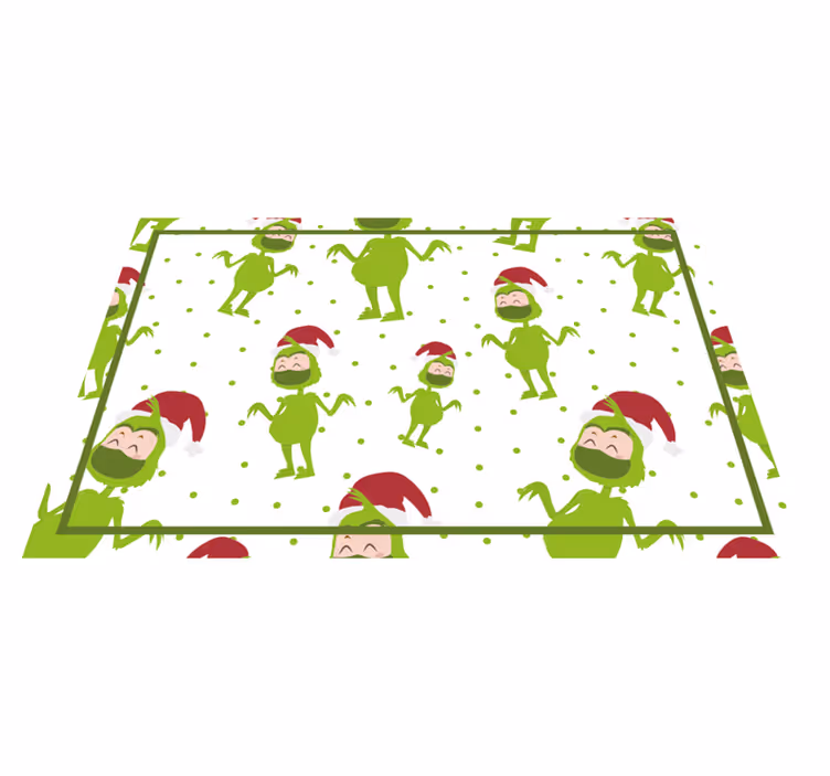 Tischset weihnachten mit fröhlichen grinch figuren - TenStickers