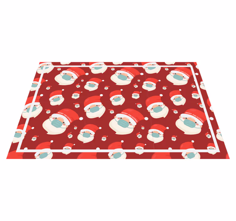 Tischset weihnachten mit weihnachtsmann-muster - TenStickers