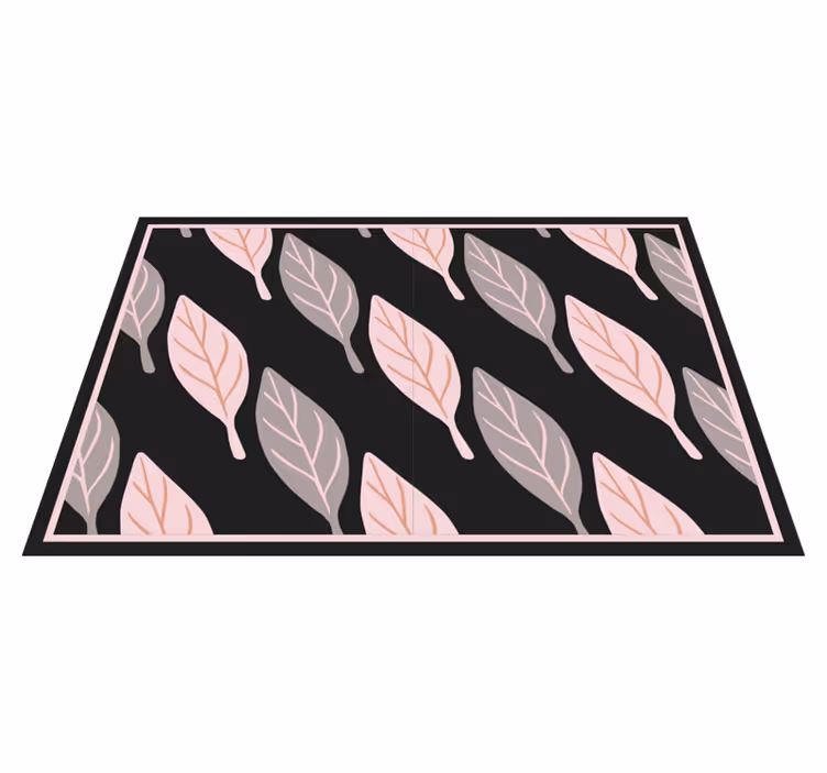 Tischsets originell Rosa und graue waldblätter - TenStickers
