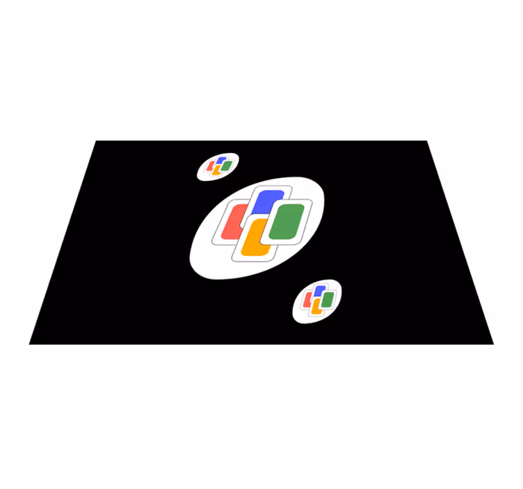 Tischsets originell Farbwechsel der uno-karte - TenStickers