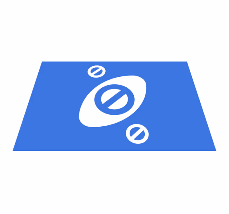 Tischset modern mit minimalistischen blauen akzenten - TenStickers