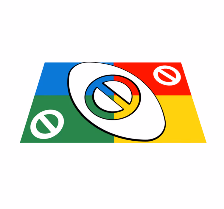 Tischset modern mit bunten abstrakten formen - TenStickers
