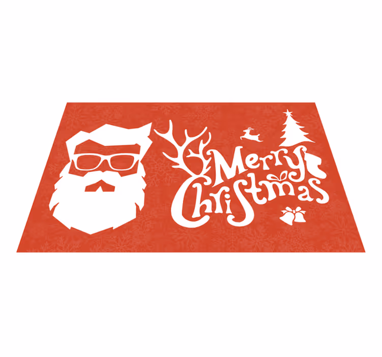 Tischset weihnachten weihnachtsmann mit brille - TenStickers