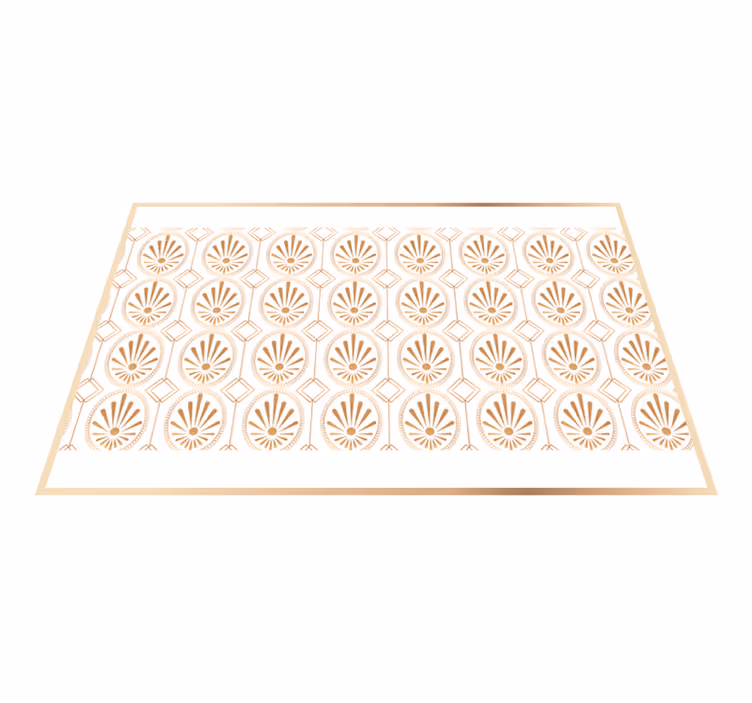 Tischset modern mit elegantem blattelement - TenStickers