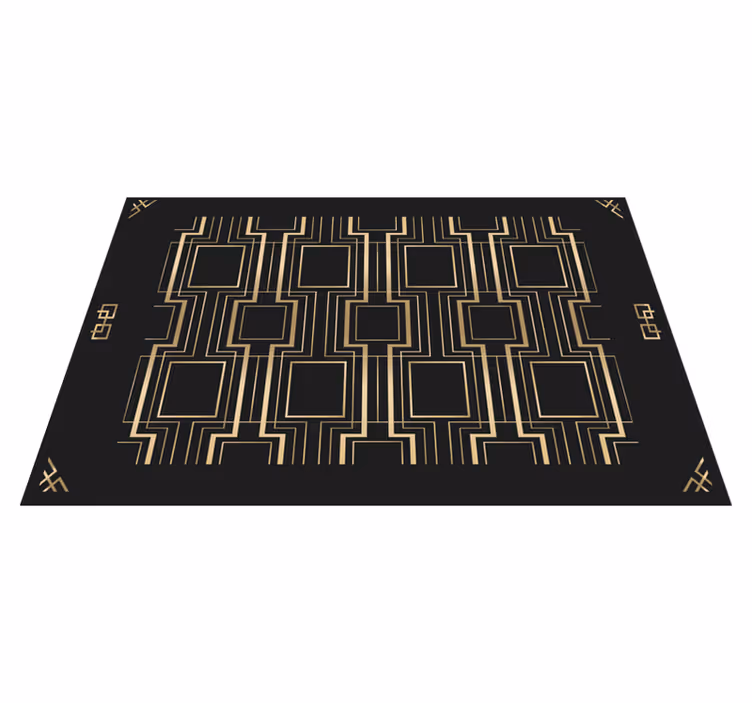 Tischset modern geometrisches schwarz konzept - TenStickers