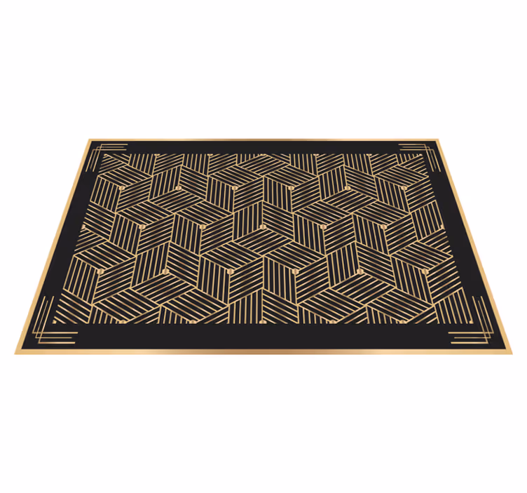 Tischset elegant Goldenes geometrisches dekomuster - TenStickers