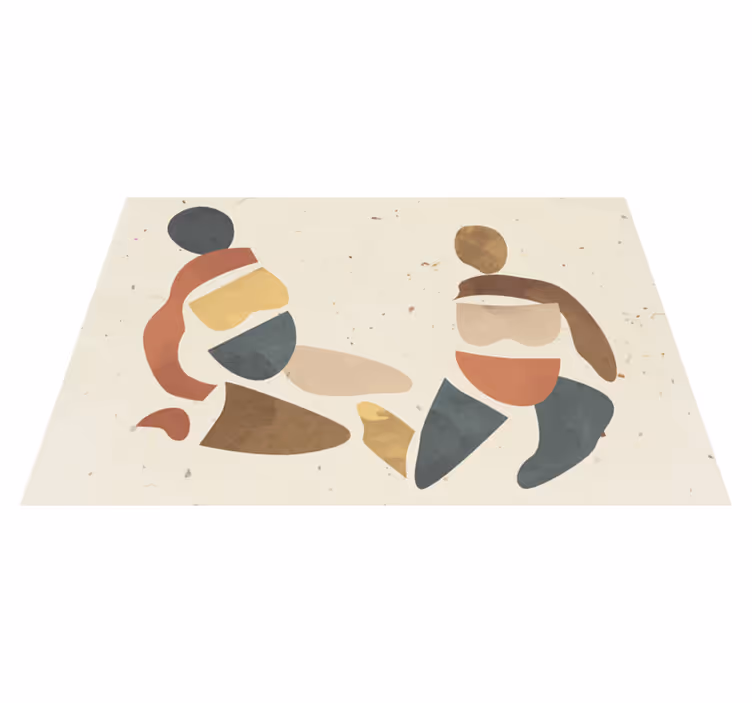 Tischset modern abstrakte menschliche figuren - TenStickers
