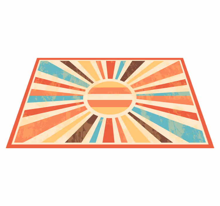Tischset modern mit lebhaftem sonnenstrahlen-motiv - TenStickers