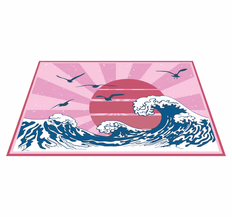 Tischset modern wellen und sonne - TenStickers