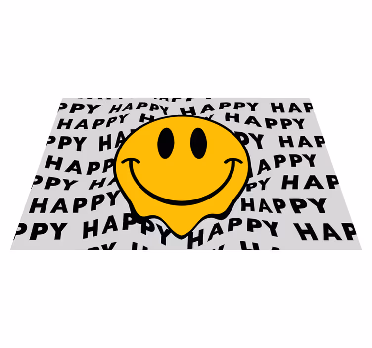 Tischset text mit fröhlichem smiley gesicht - TenStickers