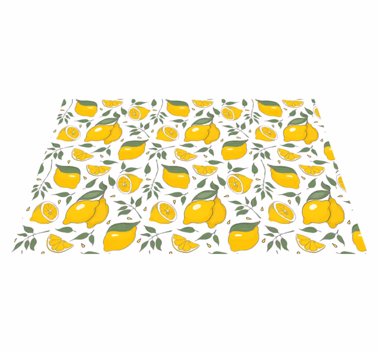Tischsets originell mit lebhaftem zitronenmotiv - TenStickers