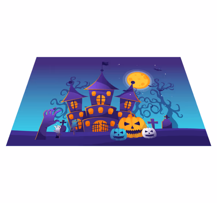 Tischset halloween gespenstische schlosslandschaft - TenStickers
