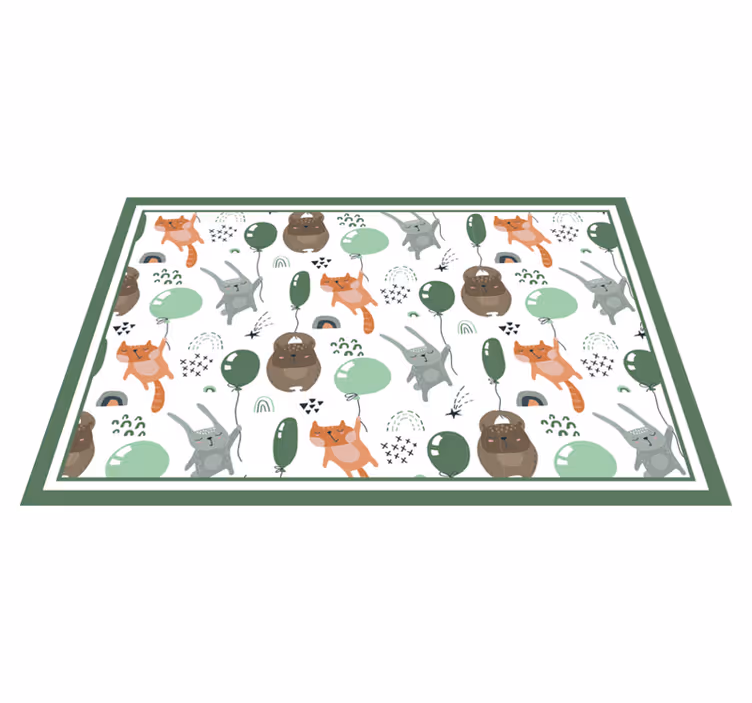 Tischset kinder mit verspielten tiermotiven - TenStickers