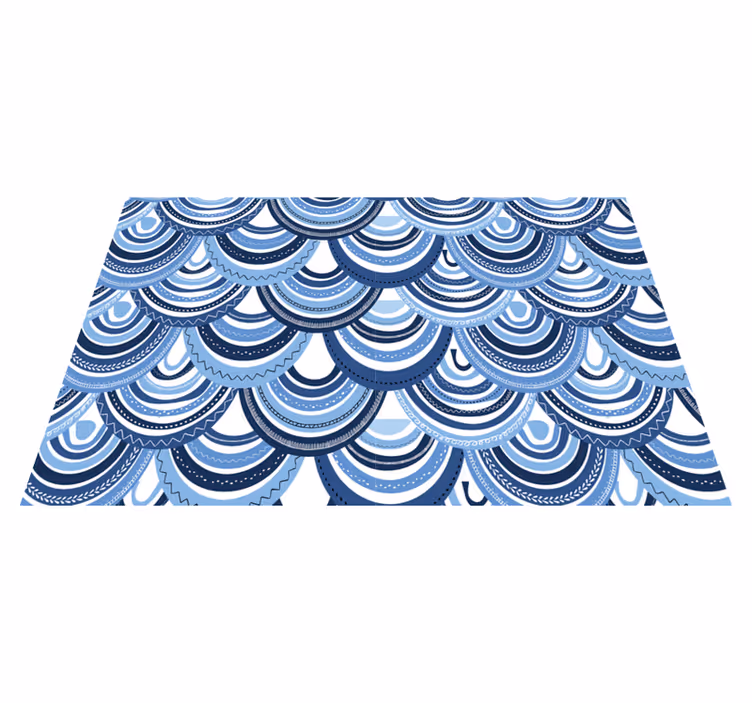 Tischsets originell Blaue schuppen fischmuster abstrakt - TenStickers