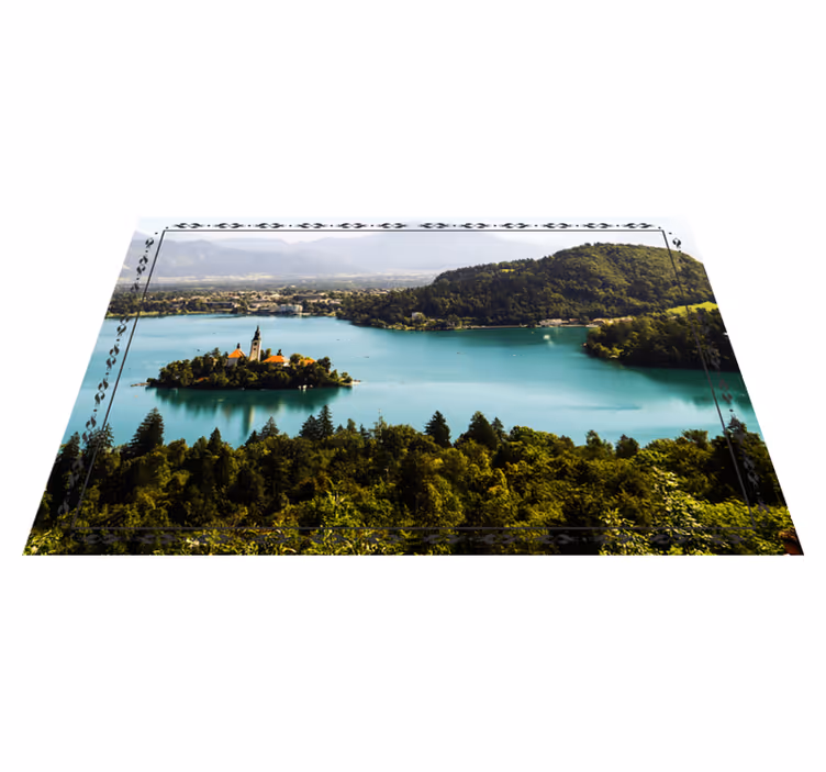 Tischset modern ruhiger seeblick - TenStickers