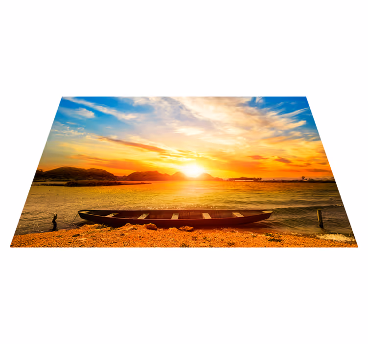 Tischset modern sonnenuntergang über dem fluss - TenStickers