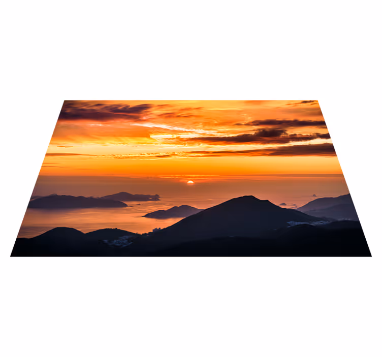 Tischsets Orangefarbener Sonnenuntergang - TenStickers