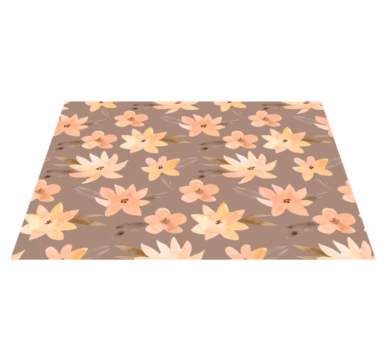 Tischsets originell mit floralem motiv hintergrund - TenStickers