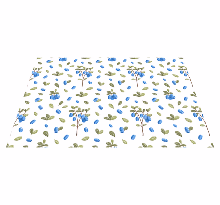 Tischset textur botanisches blau muster - TenStickers
