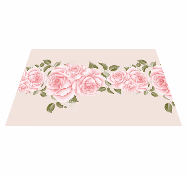 Tischset elegant Vintage rosa rosenmuster - TenStickers