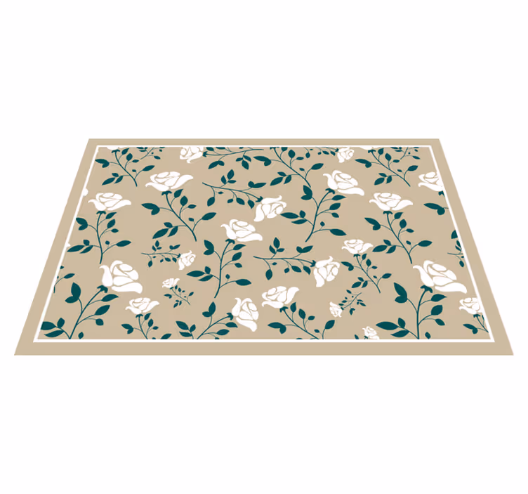 Tischset textur mit floralem grünmuster - TenStickers