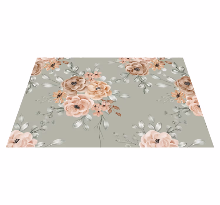 Tischsets originell mit floralem hintergrund - TenStickers