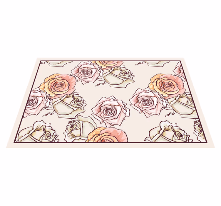 Tischsets originell rosenblüten arrangement - TenStickers