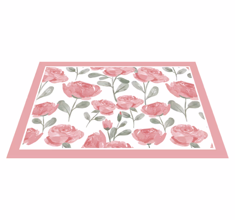 Tischset elegant Natürliches vintage-rosenmuster - TenStickers