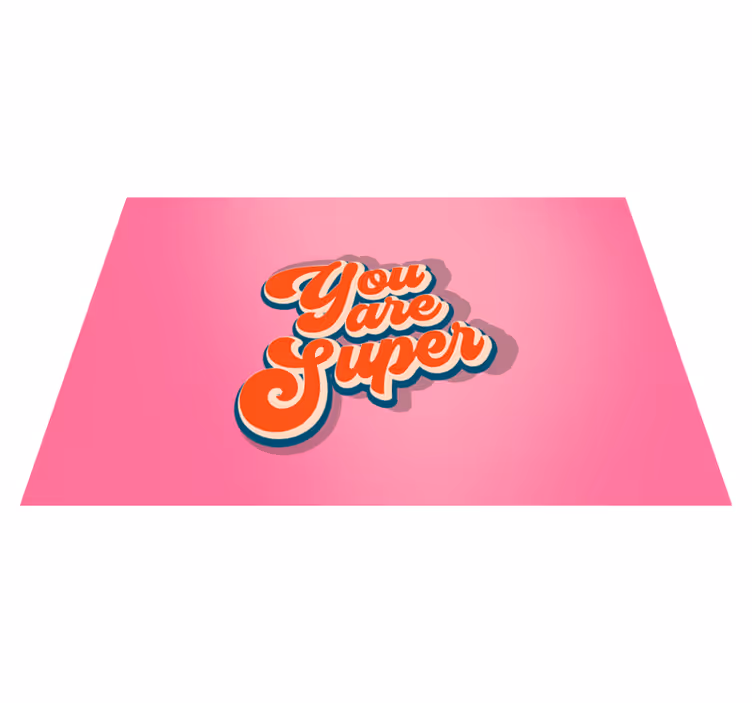 Tischset Text Du bist super zitatdesign - TenStickers