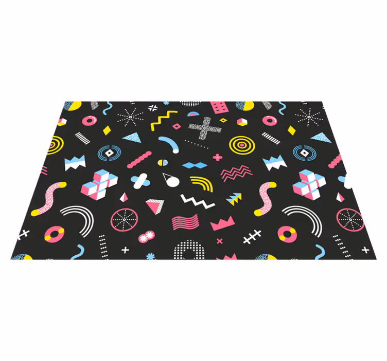 Tischsets originell mit lebendigen geometrischen mustern - TenStickers