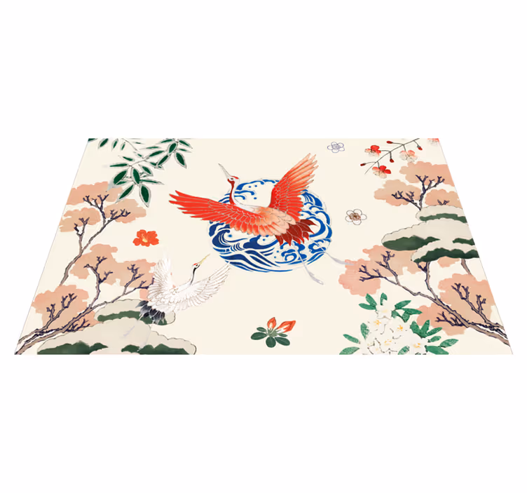 Tischsets originell mit elegantem kranichmotiv - TenStickers
