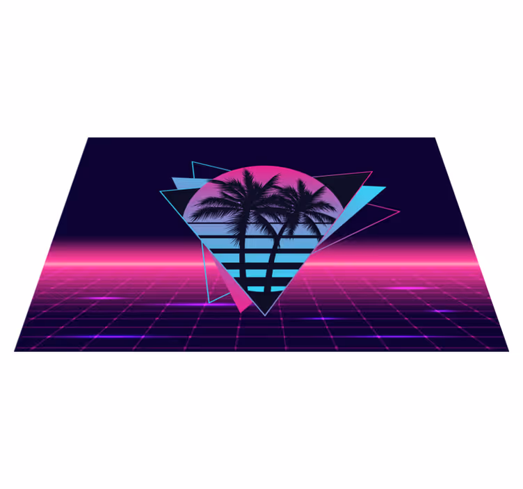 Tischset modern retro palm geometrie - TenStickers