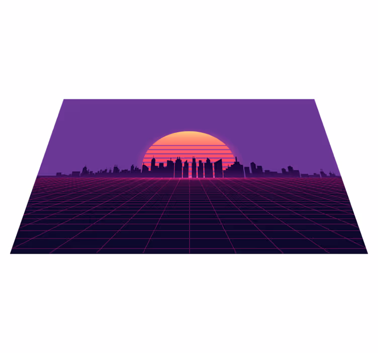 Tischset modern sonnenuntergang skyline ansicht - TenStickers
