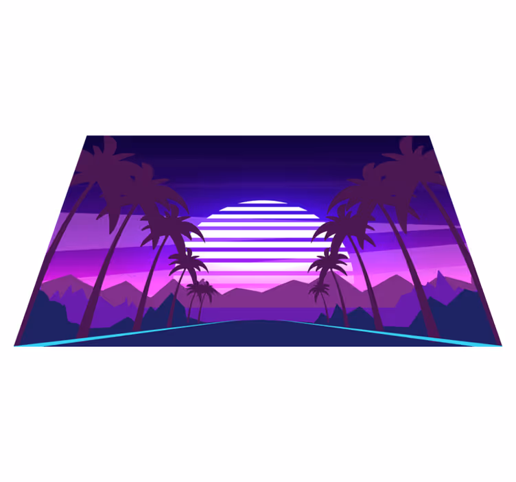 Modernes tischset tropischer sonnenuntergang - TenStickers