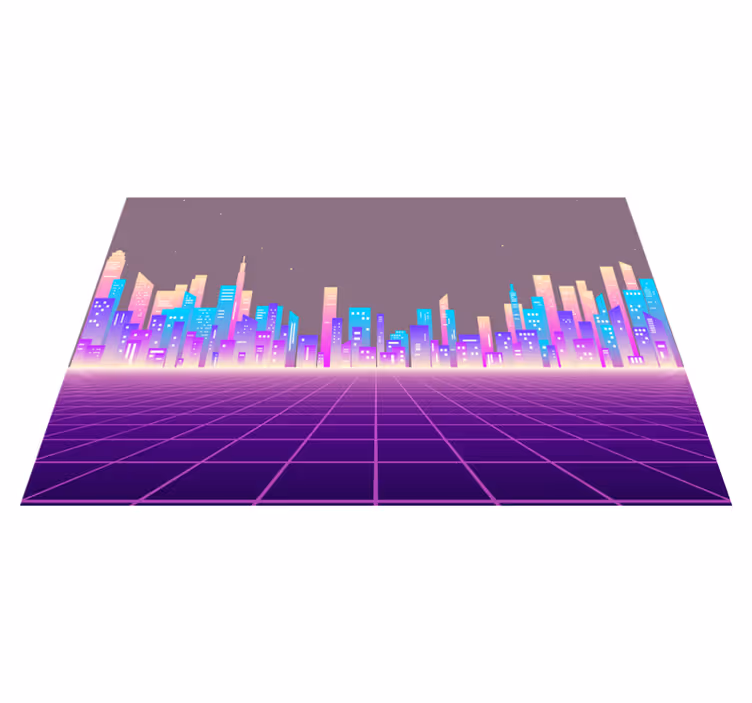 Tischset modern futuristische stadtansicht - TenStickers