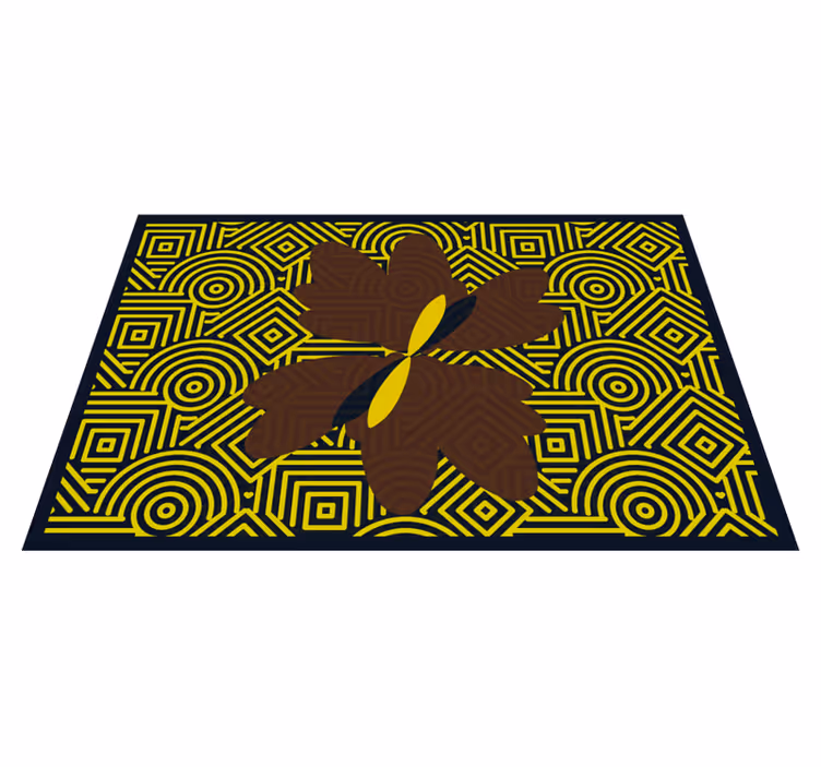 Tischset textur abstrakte geometrische blume - TenStickers