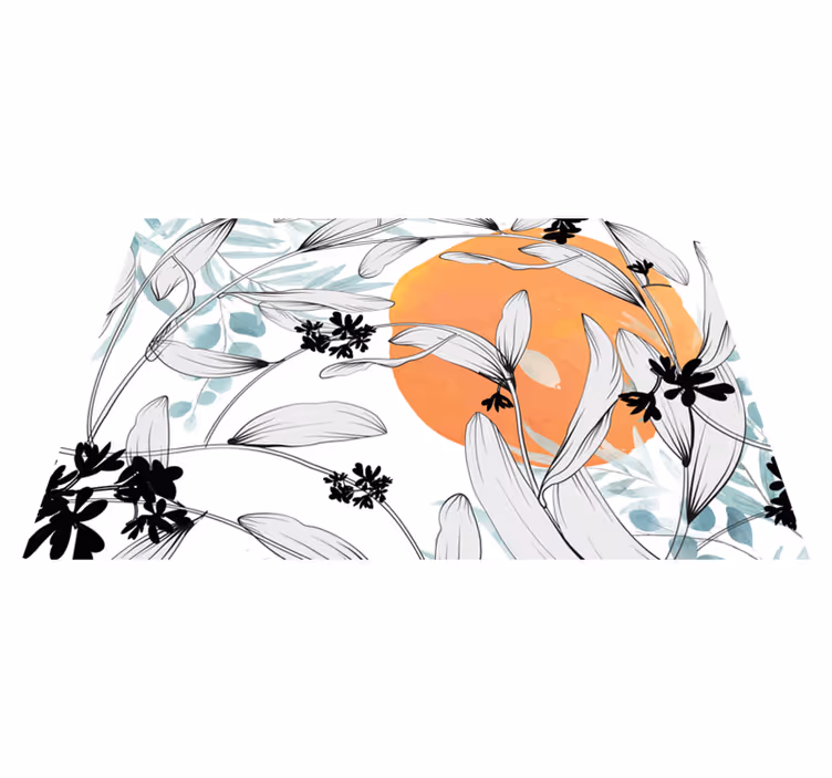 Tischset modern mit floralen akzenten - TenStickers