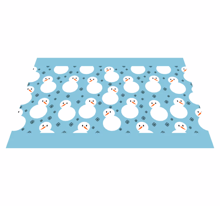 Tischset Weihnachten Weihnachtsschneemann-muster - TenStickers